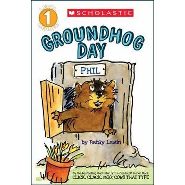 USED Book - Scholastic Reader Level 1: Groundhog Day by Betsy Lewin (Paperback) - english