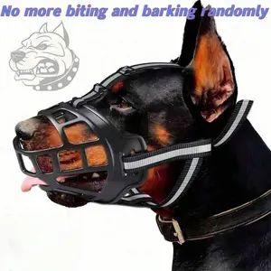 Durable Black TPE Dog Muzzle Mask for Medium to Large Dogs - Stops Barking & Prevents Garbage Eating - Resistant to Biting & Disturbing Behavior - Quality Pet Muzzle Guard