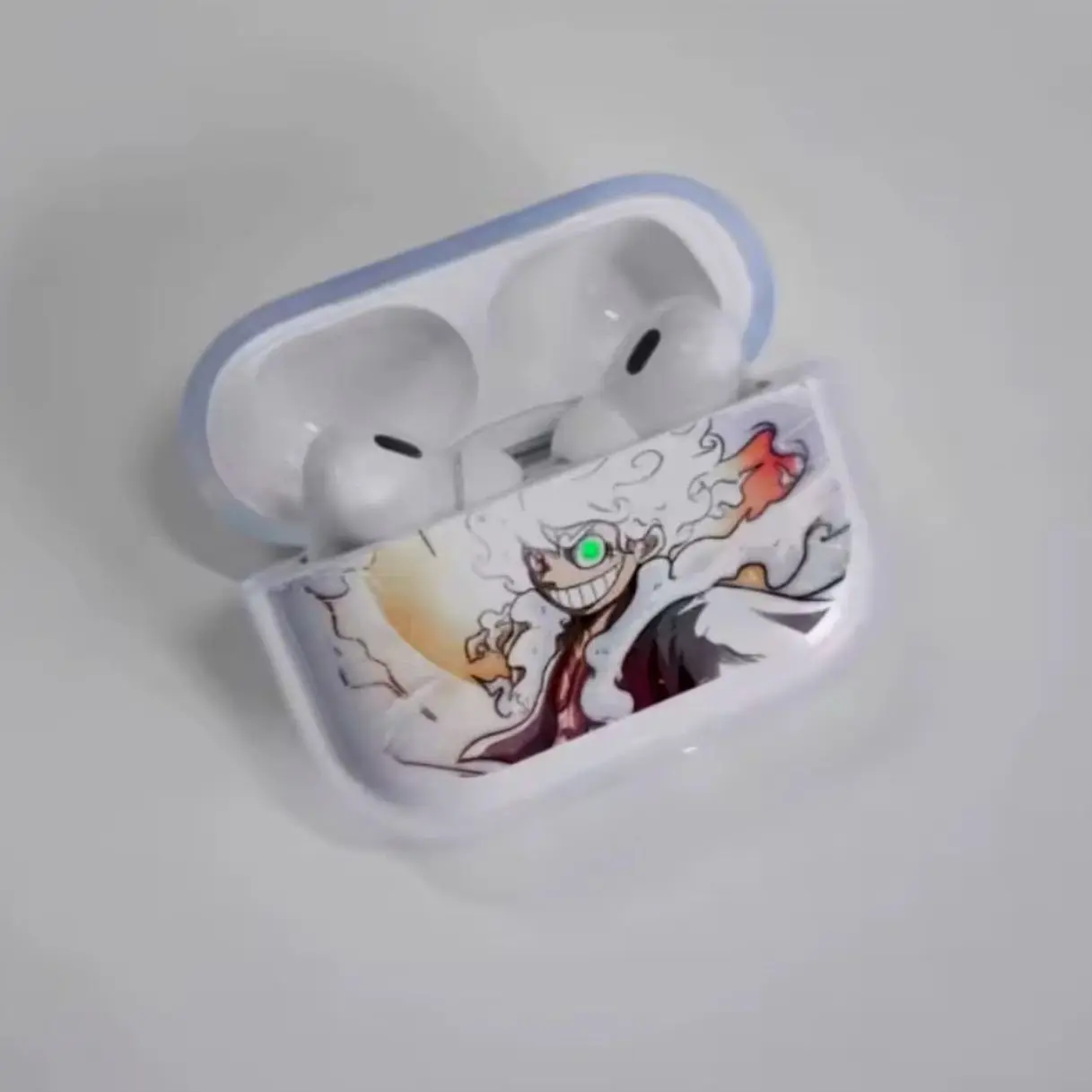 Gear 5 - Pirate - AirPods Case Transparent - Light Sync Design - Japanese Anime Style - AirPods 1 2 3 4 Pro