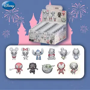 24PCS Disney Officially Licensed 100th Anniversary Limited Edition Mystery 3D Anime Bag Clip Key Chain Car Cell Phone Bag Charm Anime Character Statue Ornament Bag Hanging Random Character Birthday Party Favor
