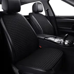 Linen Car Front Seat Cover, Breathable Car Seat Cushion Half Surround Protector Pad Mat with Non-Slip Design, Comfortable Vehicle Interior Auto Decoration Accessories, Easy to Install, Universal Fits for Most Car SUV Trucks - 1 Unit