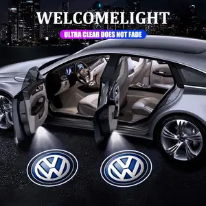 Volkswagen Logo Vw R-Line Gti Touareg 7p Golf 5-7 Jetta Mk5-Mk7 Passat B6-B9 LED Car Door Light Projector Lamp, Car Accessories