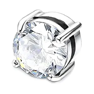Stainless Steel Magnetic Stud Earrings for Men Women Non-piercing Clip on Earrings with Cubic Zirconia Hypoallergenic Fashion Accessories