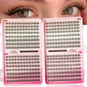 Large-capacity tufted eyelashes, imitation mink false eyelash tufts-thick, light anime eyelashes, natural makeup effect, super soft & super light, mixed length, suitable for beginners to reuse, daily stage makeup, dating, vacation.
