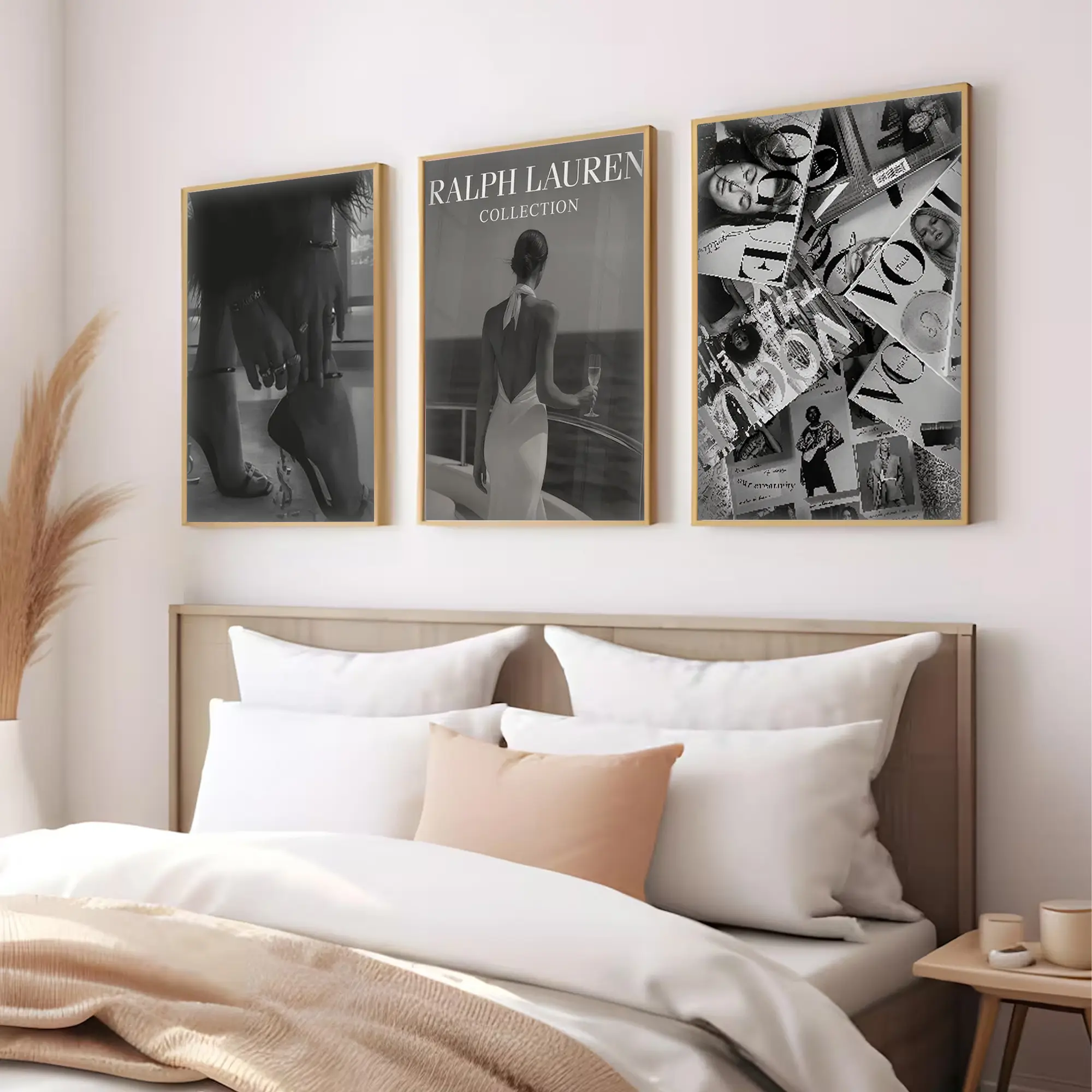 Set of 3 Black & White Aesthetic Poster, Fashion Brand Poster, Fashion Designer Art, Fashion Poster, Designer Wall Art Print, Luxury Art