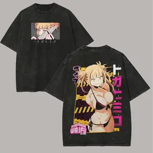 My Hero Academia Himiko Toga Printed Unisex Washed T-Shirt b33