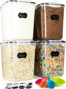 Containers (5.3L/4pk) Great Rice Canisters Sets For The Kitchen pantry, Large Food Storage Containers With Lids