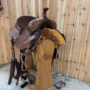 R Bar B Barrel Saddle, 14" Seat