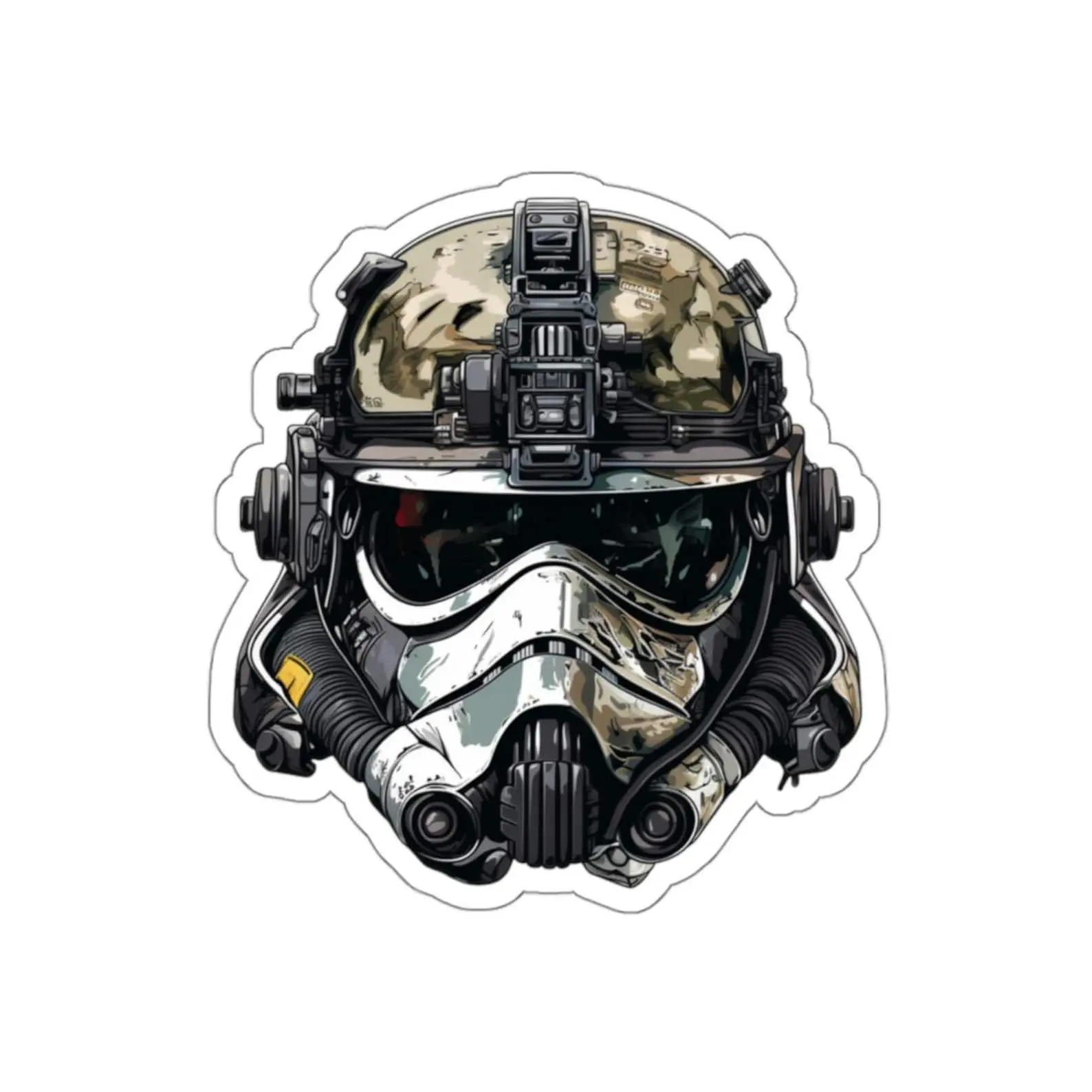 Tactical Spec Ops NVG Helmet Imperial Trooper Sticker, Hard Hat Sticker, Bue Collar Sticker, Construction Sticker, Hard hat stickers, lunchbox sticker, Journeyman sticker, 409 carpenters, working class, carpenters stickers, union stickers