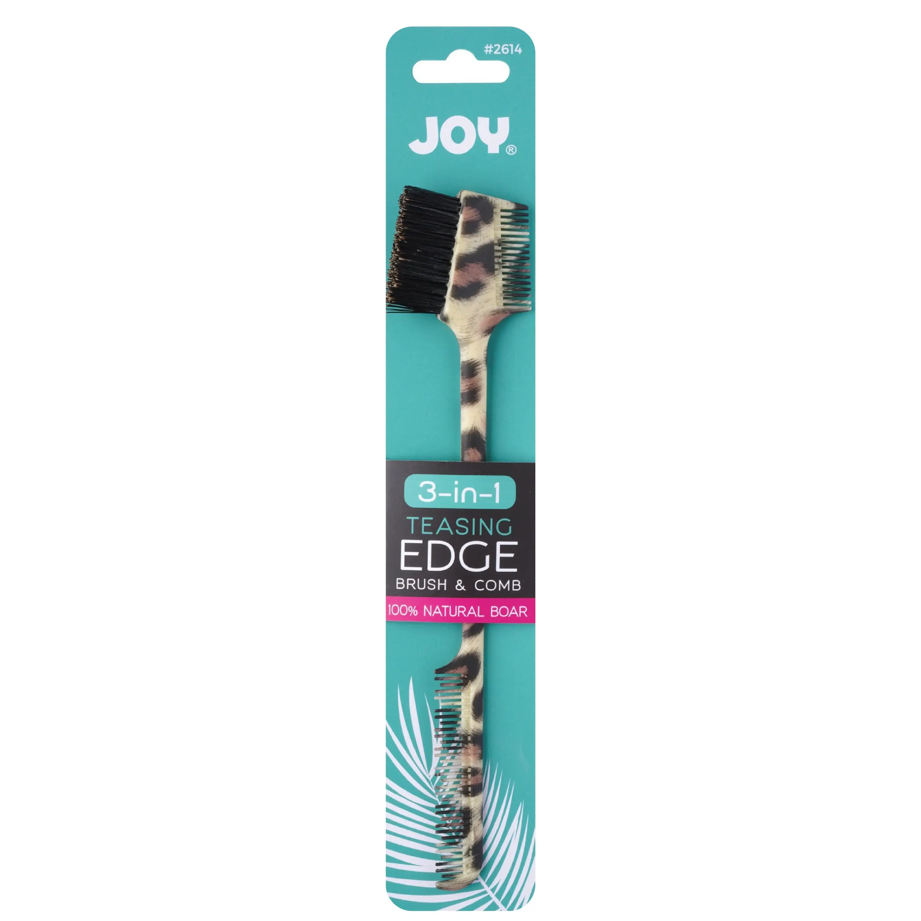 Joy 3-in-1 Teasing Edge Brush & Comb, 1 Count, Assorted Animal Patterns