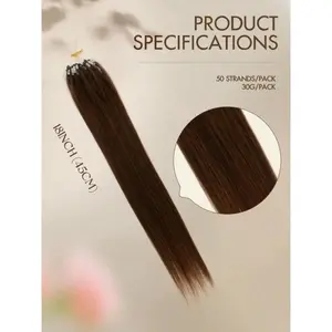 Microbead hair extension: Invisible micro-links to real human hair, no glue needed, no harm to women (50 per pack)