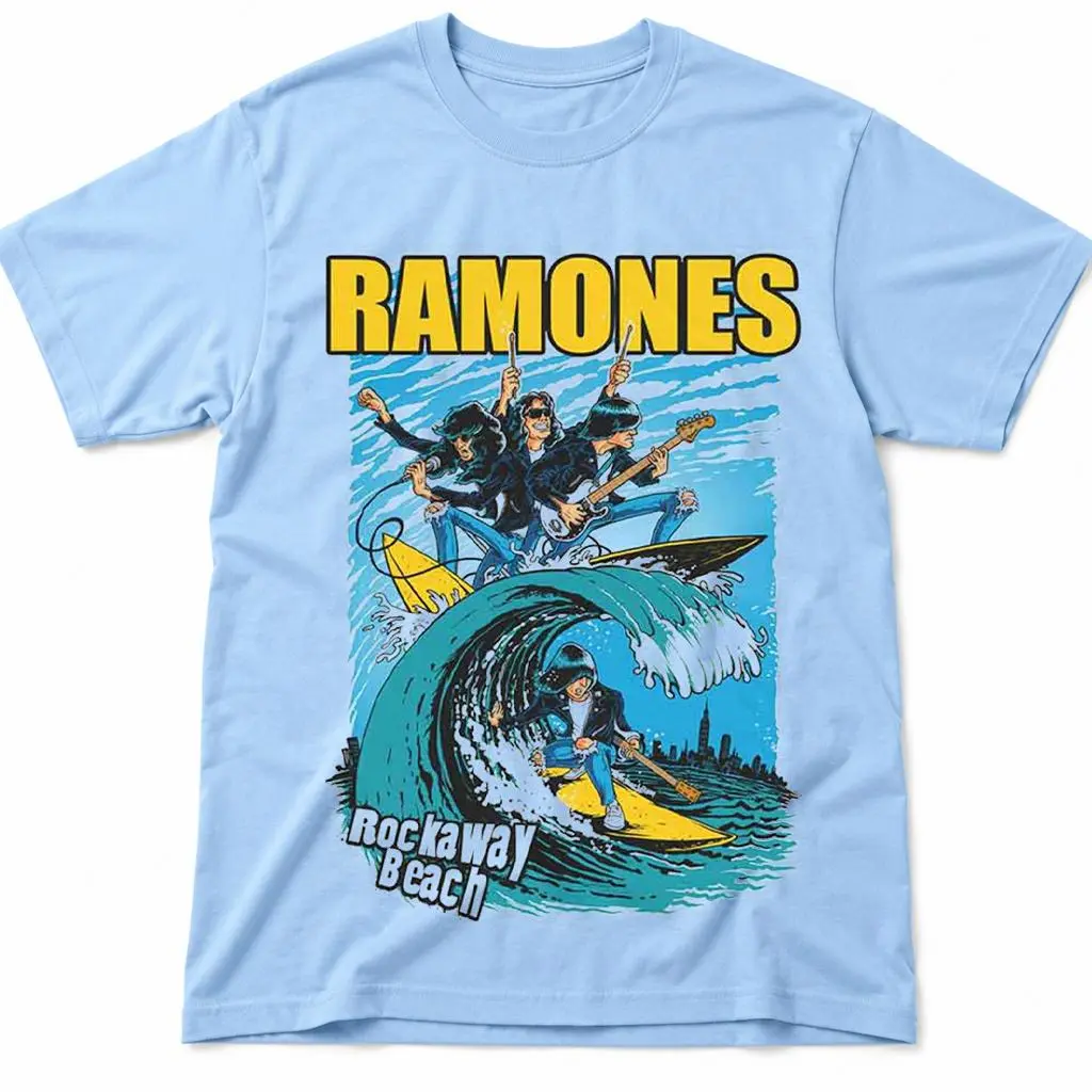 Ramones Vintage Logo Shirt Blitzkrieg Bop Joey Ramone Punk Rock Graphic Tee Classic Band Streetwear HY5984
