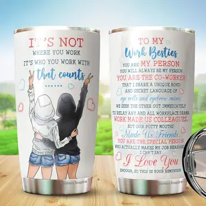 [SALE UP TO 50%]To My Work Bestie Tumbler 12oz 20oz 30oz Stainless Steel, Gift Ideas Drinkware
