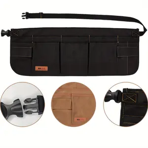1PCS Waist Tool Apron, Canvas Tool Apron with 11 Pockets, Unisex Carpenter Bag, Adjustable Work Apron, Suitable for Outdoor Work, Carpenters, Artists, and Other Craftsmen
