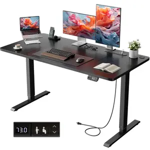 Ecofurnix Gaming Desk with AC Outlets&USB Ports，Computer Desk with Small Control Panel ，Ergonomic Desk for Home&Office summerwins