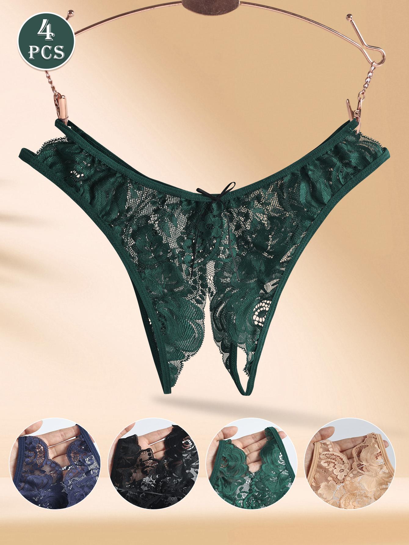 Hotcom Women's Sexy Panties Popular Style  Crotchless Design Showing Curves Ideal for Home Wear Comfortable Everyday Underwear