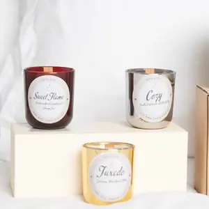 Trinity Candle Gift Set Decor holidays birthday bday valentines present gifts candles ft Aroma Scent Cozy Glass Box Flower Floral Creamy scented handmade