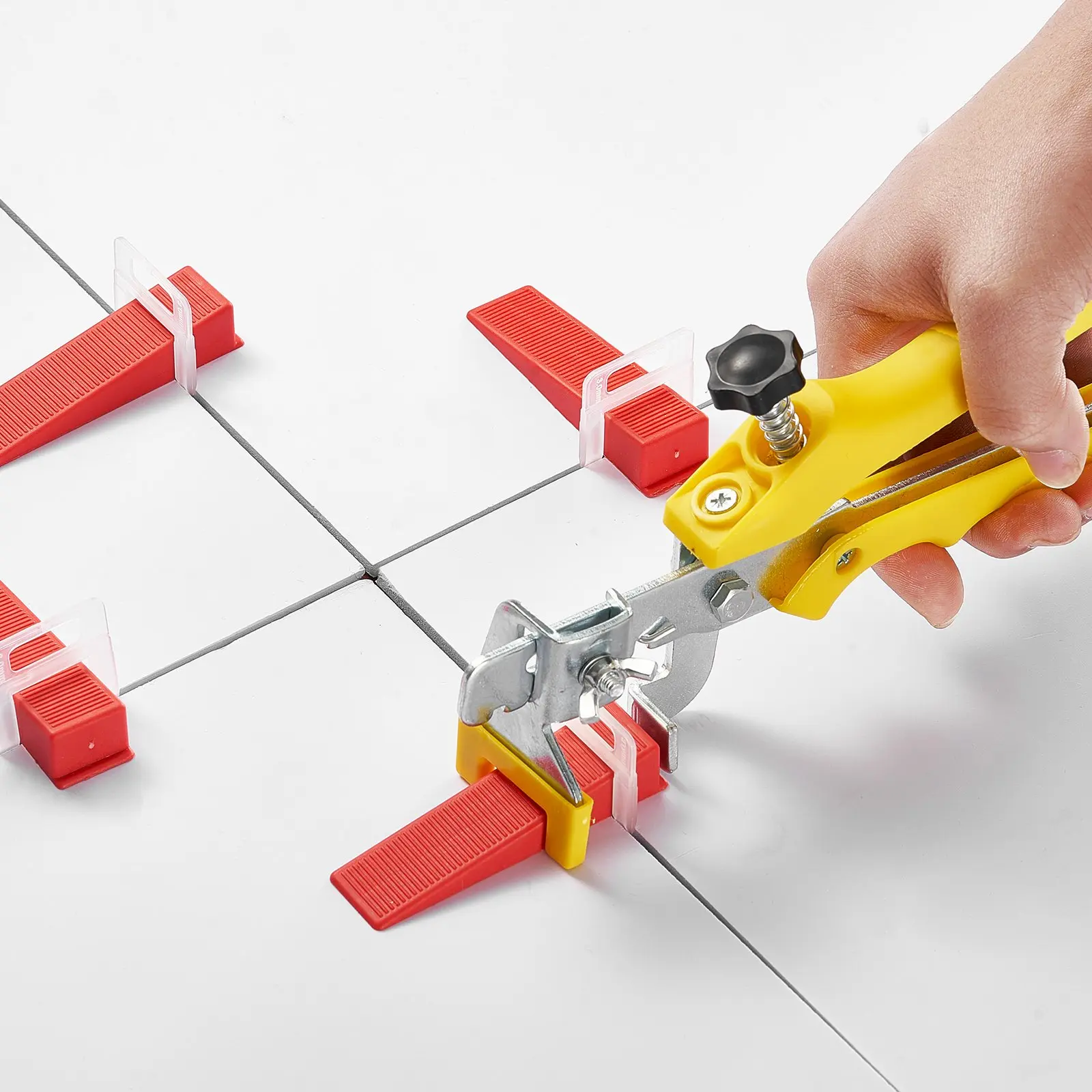 【Summerfinds】VEVOR Tile Leveling System with 1/8 Inches Transparent Spacers + Plier, 700 PCS Clips, 200 PCS Reusable Wedges, Home Repair Tools for Floor Tiles Installation, Masonry Hand Tools