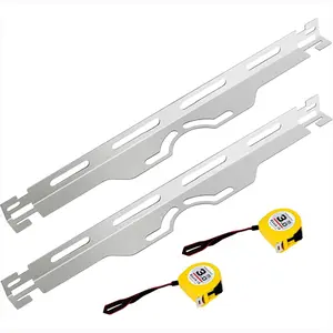 Wheel Alignment Tool, Heavy Duty Toe Alignment Tool Plates, 2PCS Stainless Steel Accurate Wheel Alignment Measurements for Vehicles, Includes 2 Measuring Tapes