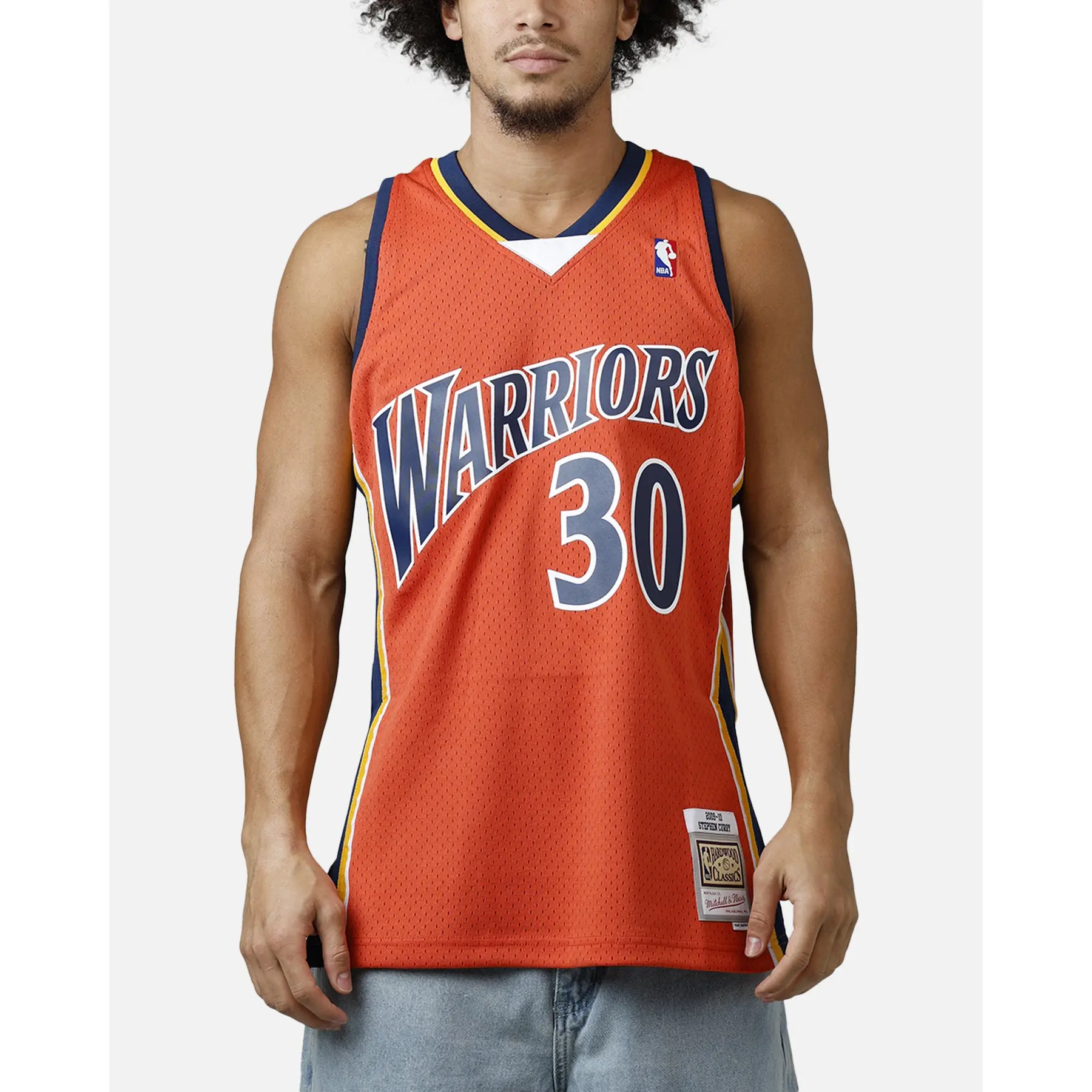 Mitchell & Ness Golden State Warriors Stephen Curry 2010 Swingman Jersey Orange