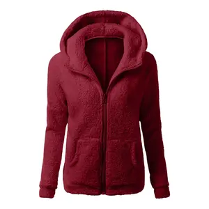Women's Plush Zip-Up Fleece Jacket for Winter