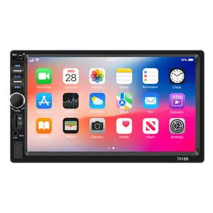 Venbes 7 Inch Mp5 Car Player, 2 Din Car Stereo with Wireless Connection, Fm Radio, Touch Screen, USB SD Aux Inputs, Steering Wheel Control