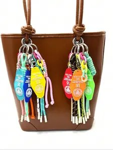 Colorblock Knot Bag Charm, Versatile Fashion Accessory, Stylish Bag Pendant, Perfect for All Occasions, Trendy Handbag Decoration