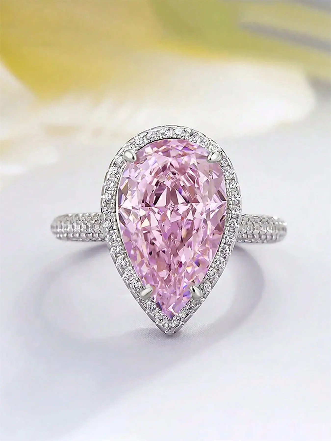 1 PC Fashion Cubic Zirconia For Women For Wedding Engagement Party Jewelry Valentine's Day Gift Elegant Ring