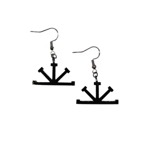 Imbolc Sabbat Black Acrylic Dangle Earrings