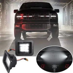 💡🚗 2Pcs LED License Plate Lights | Fits Ford F150 2015-2020/F150 Raptor 2017-2020 ❌ Not Fit 2021+ Raptor ✅ 18SMD 6000K Bright ✅ Waterproof Energy-Saving Plug & Play | Upgrade Night License Plate Lighting & Safety, LED Car Lights
