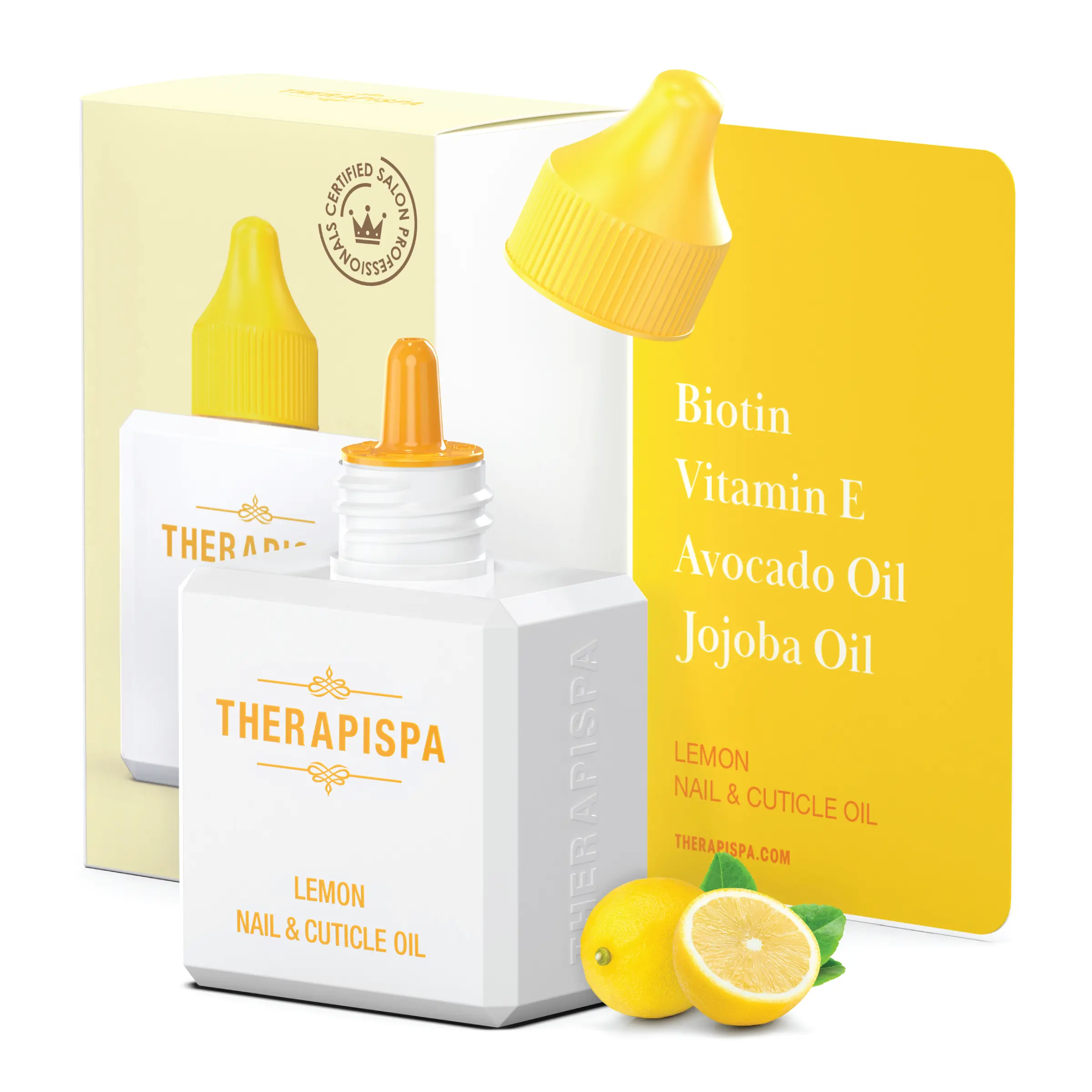 THERAPISPA Nail & Cuticle Oil / Avocado Oil, Jojoba Oil, Biotin & Vitamin E Treatment for Nail Growth, Repair & Shine with a Lightweight, Non-Greasy Finish and a Bright, Citrusy Scent / 2 fl oz (60 mL)