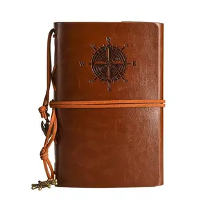 2025 retro pirate book binding rope notebook loose-leaf book stamped book daily travel book handbook painting book