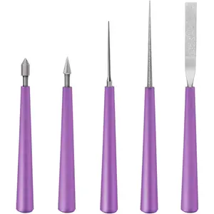 Bead Reamer for  Making, Bead Spinner Hole Enlarger Tool for Glass Plastic Metal  Beads, Remove Burrs, Enlarge Holes, Smooth Edges(5 Pieces)