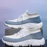 Men's Sporty Lace Up Low Top Sneakers, Casual Comfortable Breathable Knitted Running Shoes, running athletic shoes, Trendy All-match Sneakers for Daily Wear, Running Sports Shoes, Running Trainer, Athletic Running Trainers, Running Style Shoes