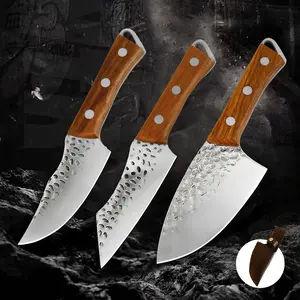 Stainless Steel Kitchen Knife,Ultra Durable Bone Fillet Knife,Multi-Purpose Utility Knife for Camping BBQ Use,Kitchen Bread Knife