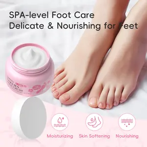 Sakura Foot Cream 60g   Japanese Cherry Blossom Deep Nourishing Foot Care   Exfoliating & Softening Dry Rough Heels, Cracked Heel Repair Foot Cream  Moisturizing Hydrating Moisture Non-Greasy Formula   Self Care Essential Moisturizer