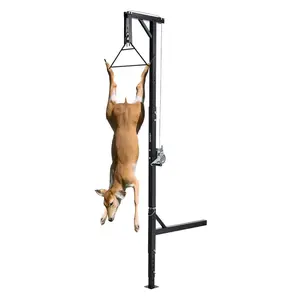 VEVOR Truck Hitch Game Hoist, 600 lbs Load Capacity, Hunting Deer Hoist with 2 - inch Receiver, 360 - Degree Swivel Shaft Adjustable Height, Includes Gambrel Winch for Skinning Cleaning GameVEVOR Super Brand Day