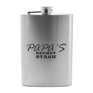 8oz Papa's Secret Stash Flask L1
