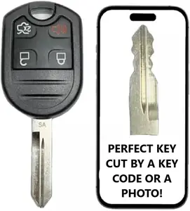 Key Cut Service 4 Buttons Remote Key Compatible with Ford Edge, Escape, Expedition, Explorer, Five Hundred, Flex, Focus, Fusion, Mustang, Taurus 2007 - 2019 PN: 164-R8073 80 BIT SA CHIP FCC ID: CWTWB1U793