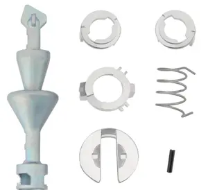 A Set of Front Left or Right Essential tools needed for door lock cylinder repair Kit for vehicle. Silver