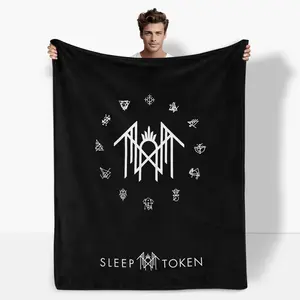 Print In USA, Sleep Token Pattern Blanket, XRock Band Fan Blanket In Tiktok Shop Air-Conditioned Room Accessory