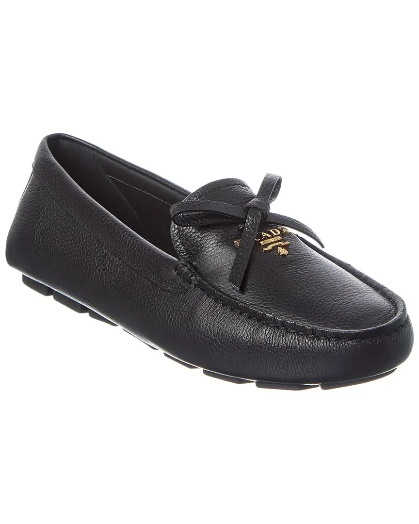 Prada Logo Leather Loafer