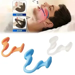 3-Pack New Snoring Prevention Devices, Silicone Anti-Snore Clips for Men and Women, Portable Mini Design for Home Travel, Reusable and Washable Sleep Aid