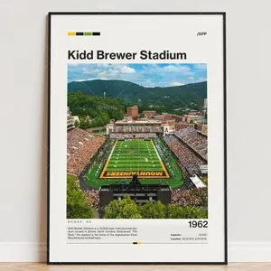 Kidd Brewer Stadium Poster, Appalachian State Mountaineers Poster Print, NCAA Stadium Poster, NCAA Art, Sports Poster, Football Fan Gift