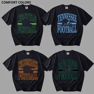 Comfort Colors Black Football Tee for Men and Women, Retro All Team Football T-Shirt, Vintage American Football Fan Crewneck, Cozy Unisex Sport Apparel, Perfect Gift Idea