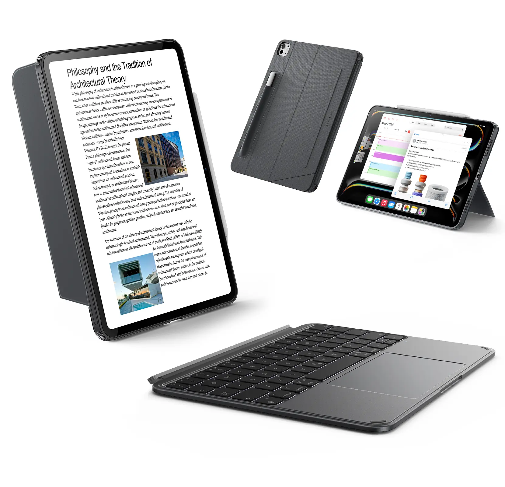 ESR Shift Series Detachable Keyboard Case for iPad, Wireless Keyboard, Portrait & Landscape Modes, Click-Anywhere Trackpad, Backlit Keys ESR Shift Series Detachable Keyboard Case for iPad, Wireless Keyboard, Portrait & Landscape Modes, Click-Anywhere Trackpad, Backlit Keys