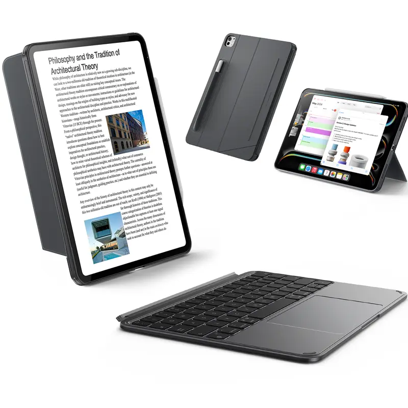ESR Shift Detachable Keyboard Case for iPad, Portrait & Landscape Modes, Click-Anywhere Trackpad, Backlit Keys