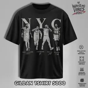 New York City Basketball T-Shirt Vintage Oversized Retro NYC Basketball Players Graphic Champion Tee – Y2K Premium Cotton Top Trendy Streetwear Unisex Knicks Fan Gift