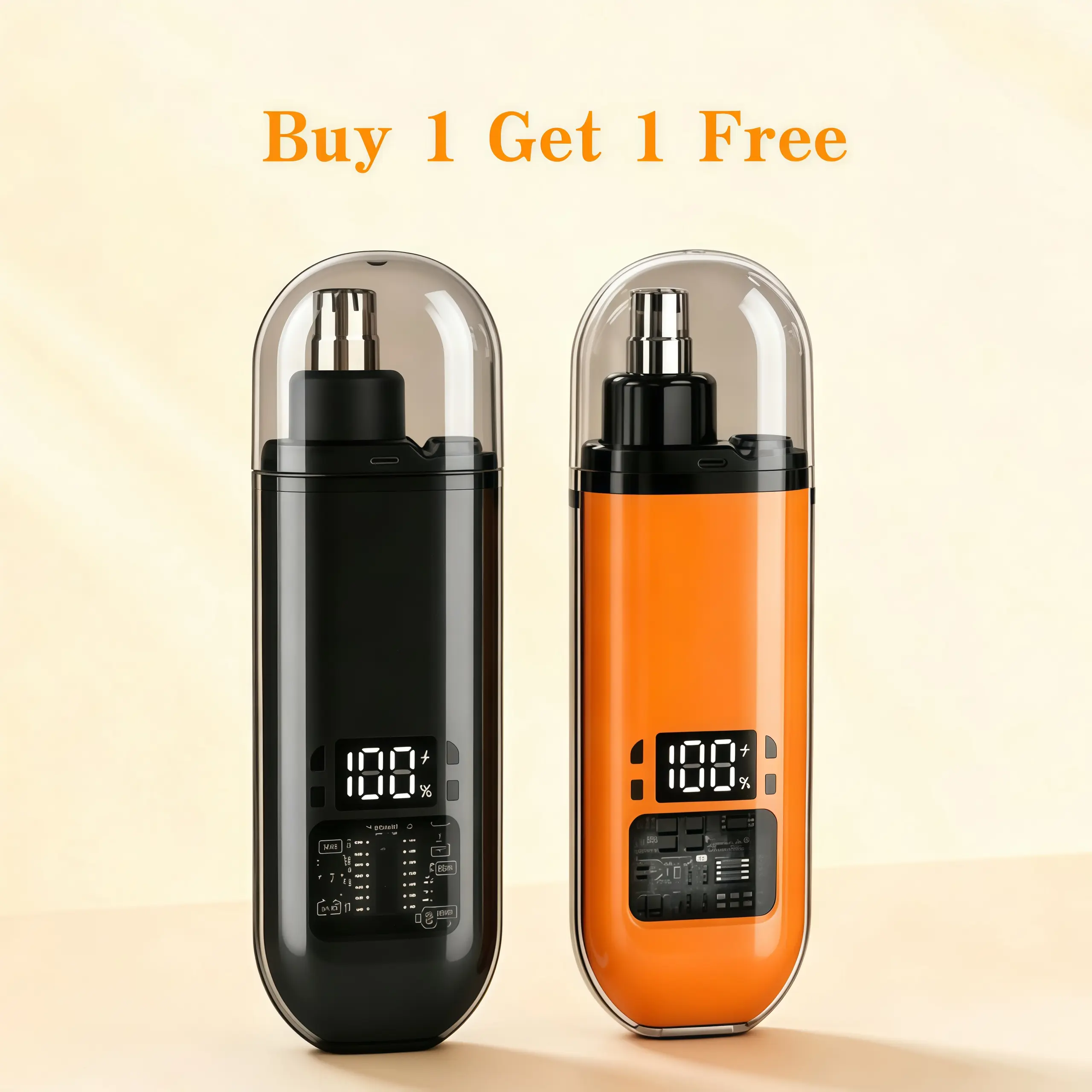 【Buy 1 Get 1 Free】High Quality Cordless Quiet Electric Nose & Ear Hair Trimmer for Men, Painless Dual-Edge Blade Nose Clipper, IPX7 Waterproof Type-C Rechargeable Facial Eyebrow Groomer with Charging Cable & LED Display, Compact Portable Holiday Giftuy
