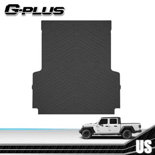 MOTOR GPLUS TPE All-Weather Heavy-Duty Protective Truck Bed Mat for 2020-2024 Jeep Gladiator JT (5 ft Bed) - Lightweight, Flexible, Waterproof, Washable, Heat-Resistant, Scratch-Resistant, Specific Texture, Easy to Install/Clean Automotive Accessory